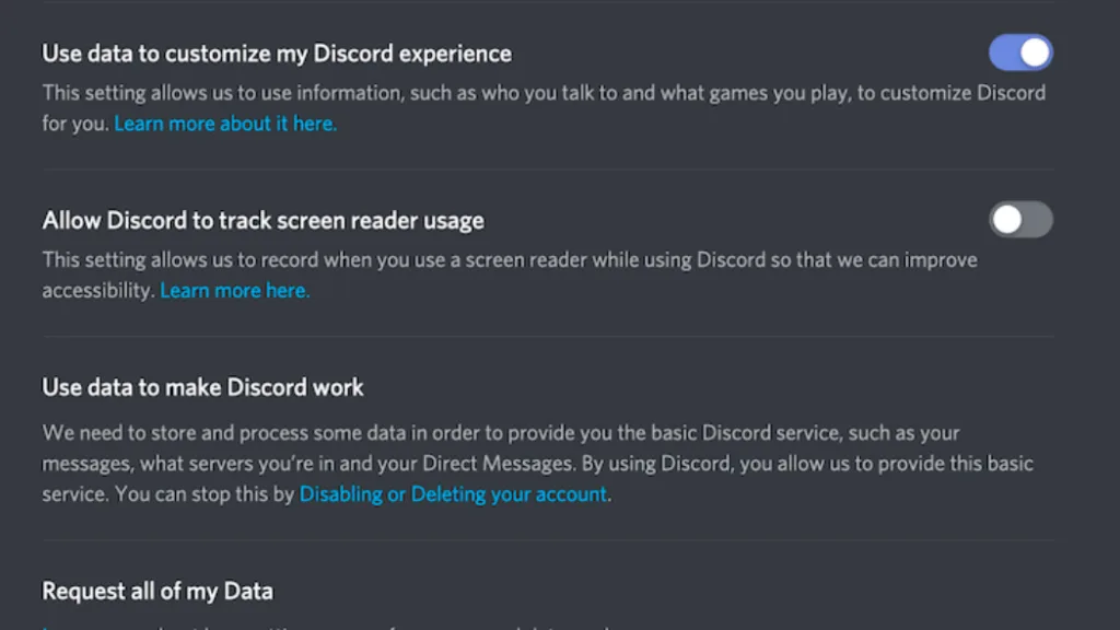 Discord server privacy customization