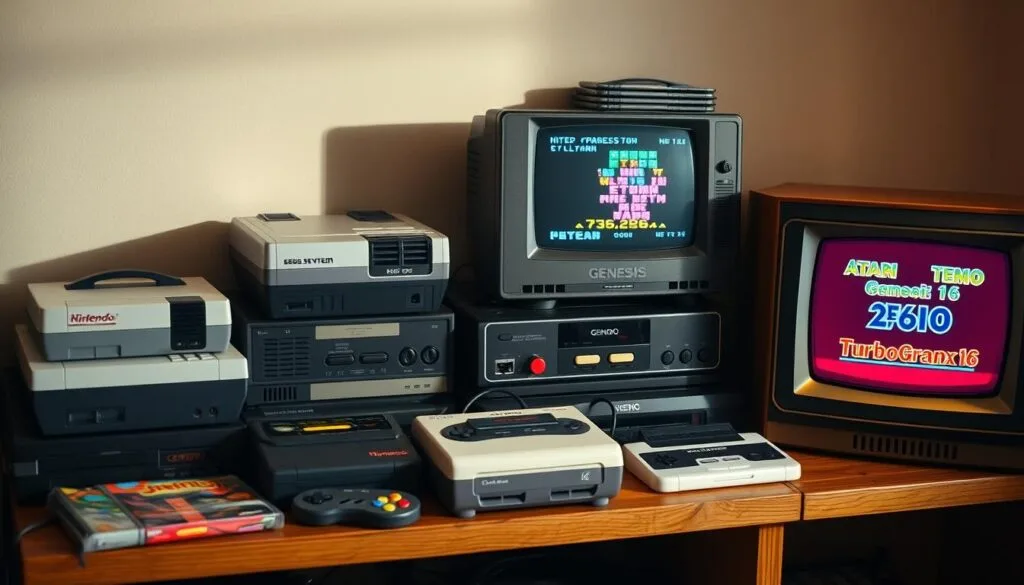 vintage video game consoles