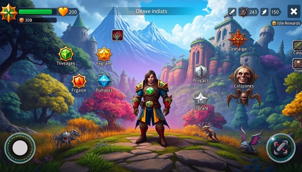 Idle RPG gameplay screenshot