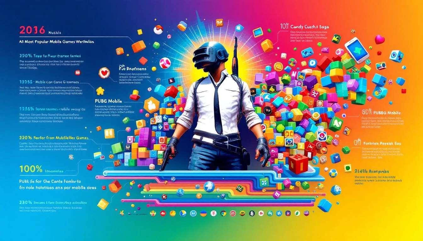Top 10 Most Played Mobile Games of 2025: Must-Try Hits 1 A collage of the most played mobile games worldwide, including PUBG Mobile and Candy Crush Saga.