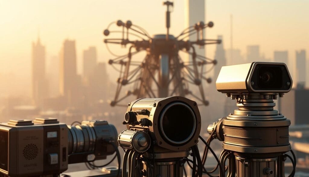 A vibrant, open-source ecosystem of custom engines and pipelines, seamlessly integrated with cutting-edge game development frameworks. In the foreground, a trio of sleek, modular game engine components interlock, their metallic surfaces gleaming under warm, directional lighting. In the middle ground, a complex network of interconnected nodes and cables symbolizes the flexibility and customization options available. The background features a hazy, futuristic cityscape, hinting at the boundless potential of these open ecosystems to power innovative, next-generation iOS games. The overall atmosphere is one of technological advancement, creativity, and the endless possibilities of open, collaborative development.